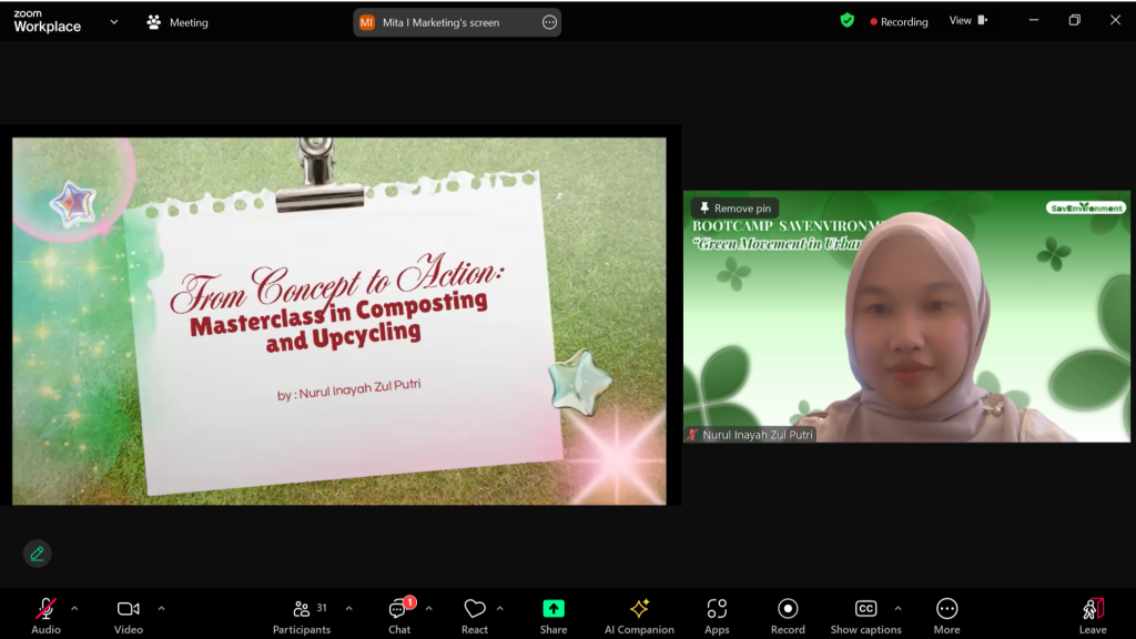 Dari Sisa Sayur Hingga Botol Bekas: Belajar Mengelola Sampah Bareng Inayah Zul Putri di Masterclass RKS x SavEnvironment